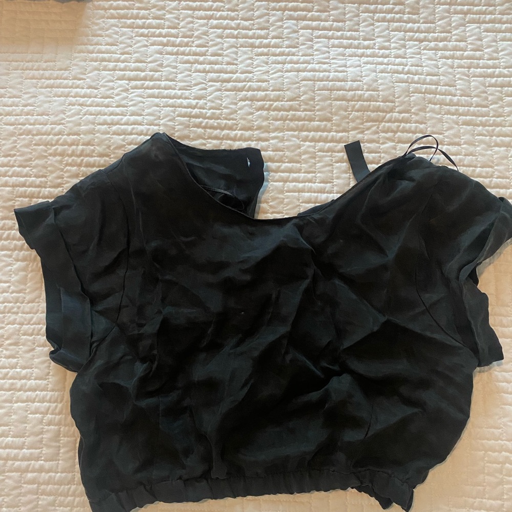 Zara short sleeve crop top